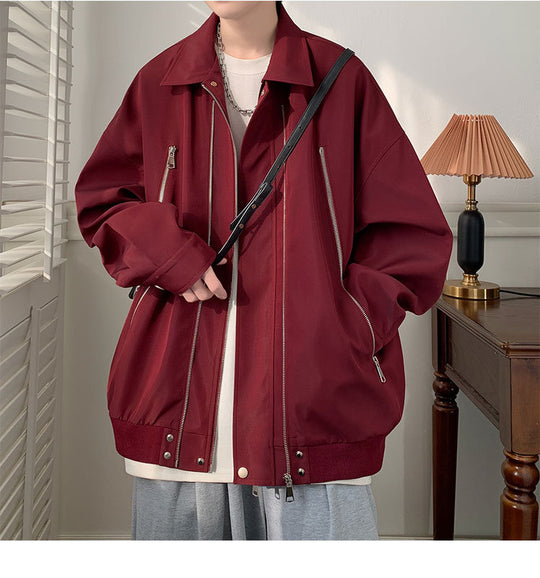 Damen Oversized Jacke mit innovativem Reißverschluss und lässigem Schnitt R&B