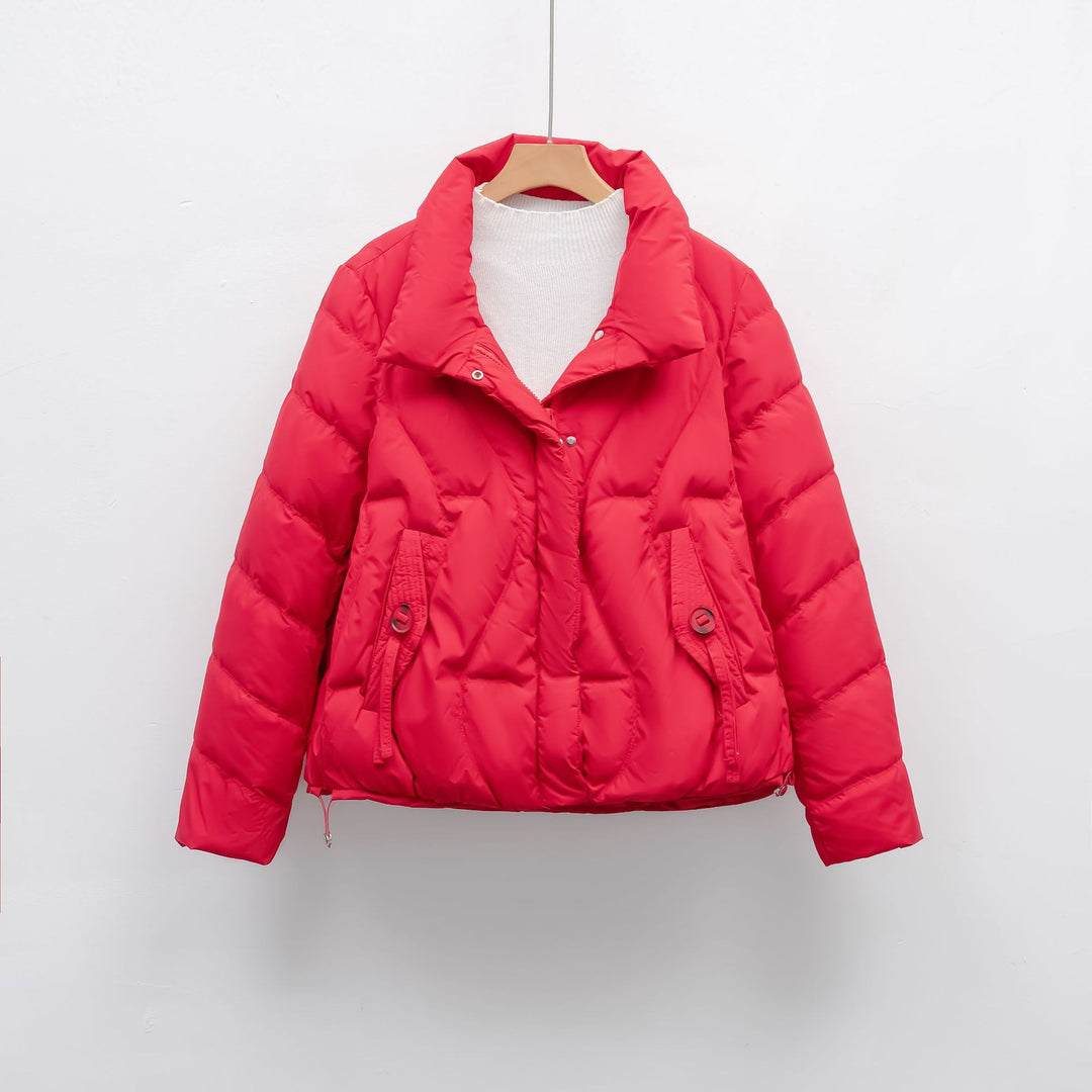Damen gesteppte Winterjacke mit hochschließendem Kragen R&B