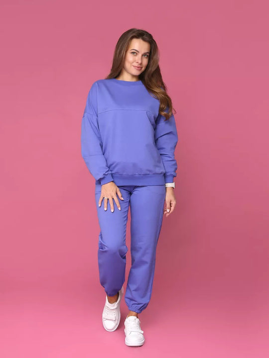 Damen Sportliches Sweatset mit elastischen Bündchen R&B