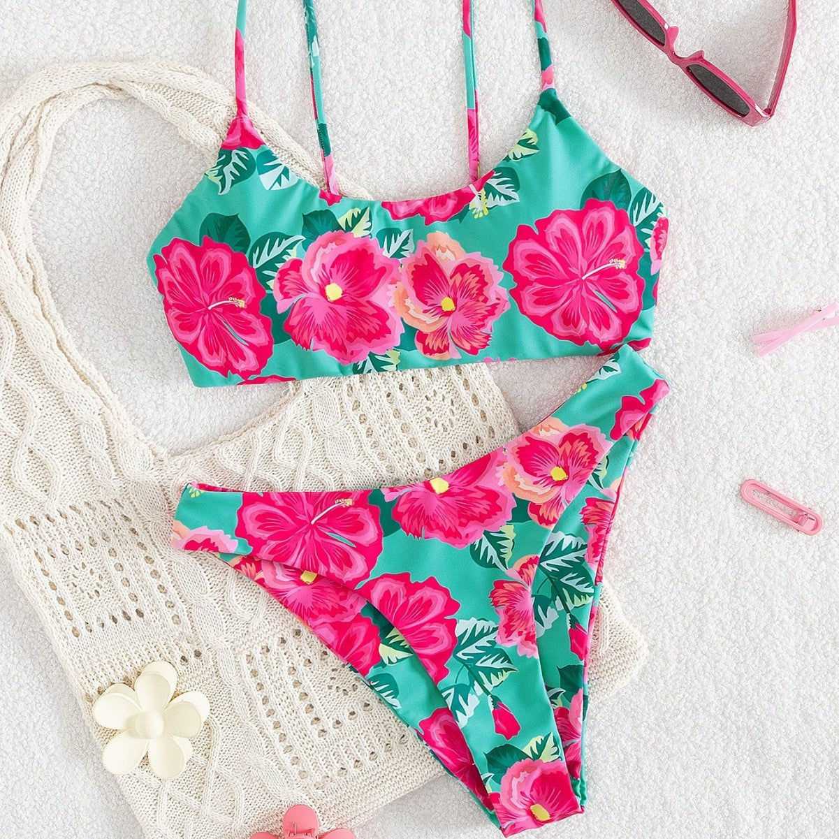 Damen Bikini-Set mit floralem Design und hochwertigem Stoff R&B