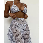 Damen Modisches Bikini-Set mit asymmetrischem Rock R&B