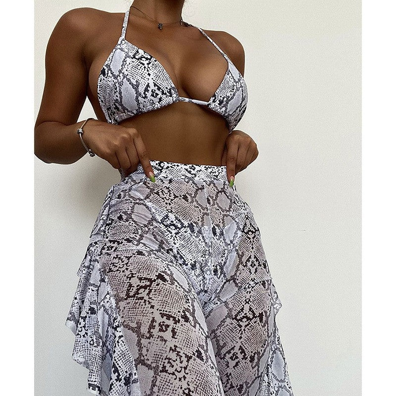 Damen Modisches Bikini-Set mit asymmetrischem Rock R&B