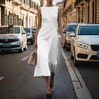 Elegantes Damen Maxikleid mit fließendem Schnitt & Taillengürtel | R&B
