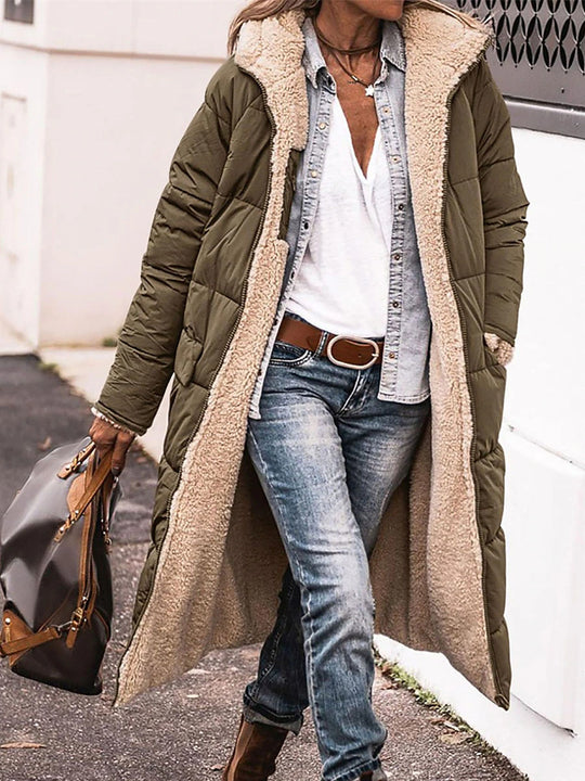 Damen Teddy-Parka mit besonders weichem Innenfutter und figurbetontem Design R&B
