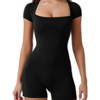 Damen Kurzarm Jumpsuit R&B