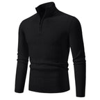 Herren Strickpullover mit modernem Stehkragen und strukturiertem Design