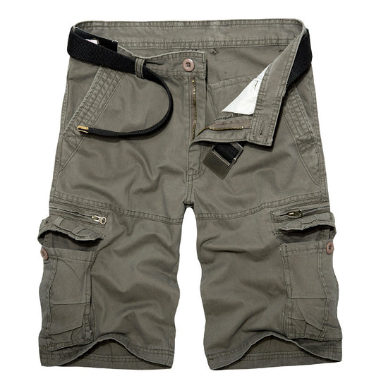 Herren Cargo-Shorts mit multifunktionalen Taschen und verstellbarem Gürtel R&B