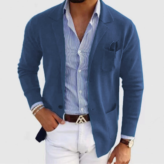 Herren lässiger, eleganter Blazer aus kräftigem Baumwollmix R&B
