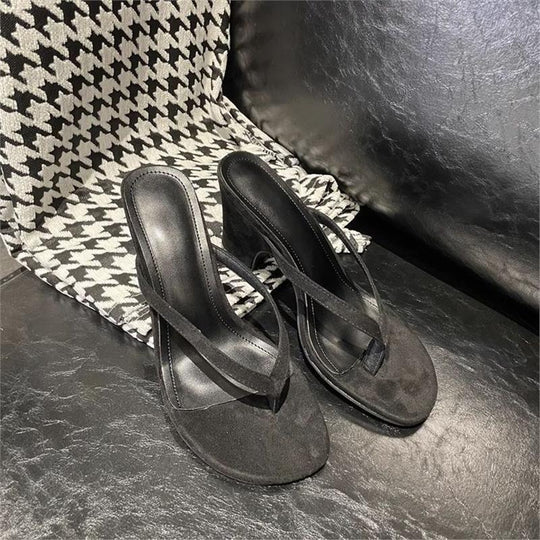 Damen elegante Zehentrenner Sandalen mit schickem Riemendesign R&B