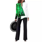 Damen Elegante Statement-Jacke mit asymmetrischem Schnitt und funkelnden Details R&B