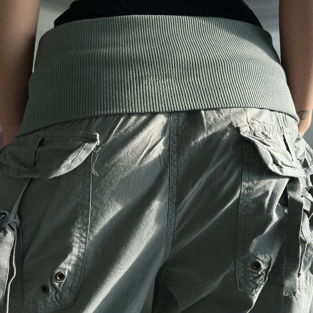 Damen Modische Cargo-Hose mit elastischem Bund und praktischen Taschen R&B