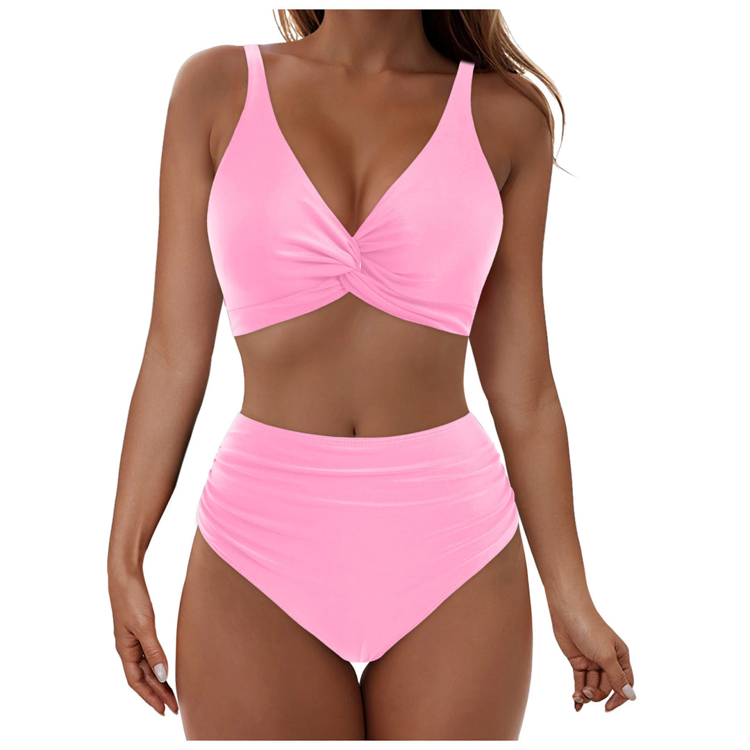 Damen Hochtailliertes Bikini-Set mit Wickel-Oberteil R&B