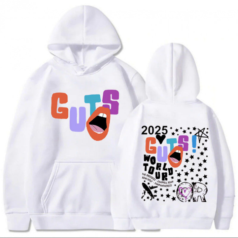 Damen Kapuzenpullover mit kreativen Grafikelementen und einzigartigem Tour-Print R&B