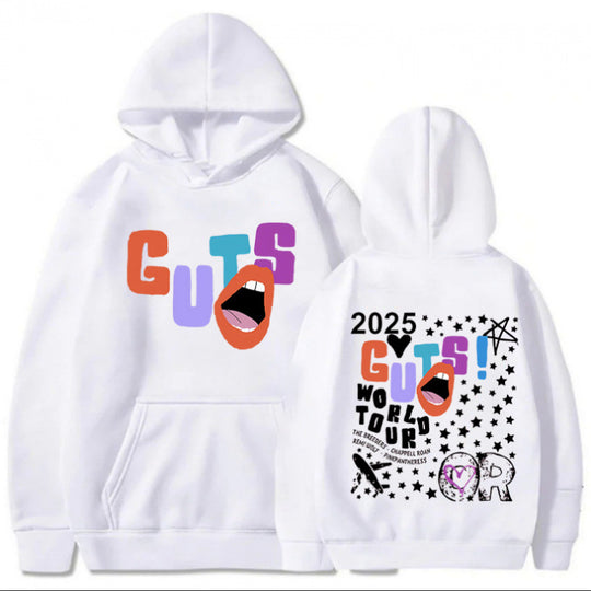Damen Kapuzenpullover mit kreativen Grafikelementen und einzigartigem Tour-Print R&B