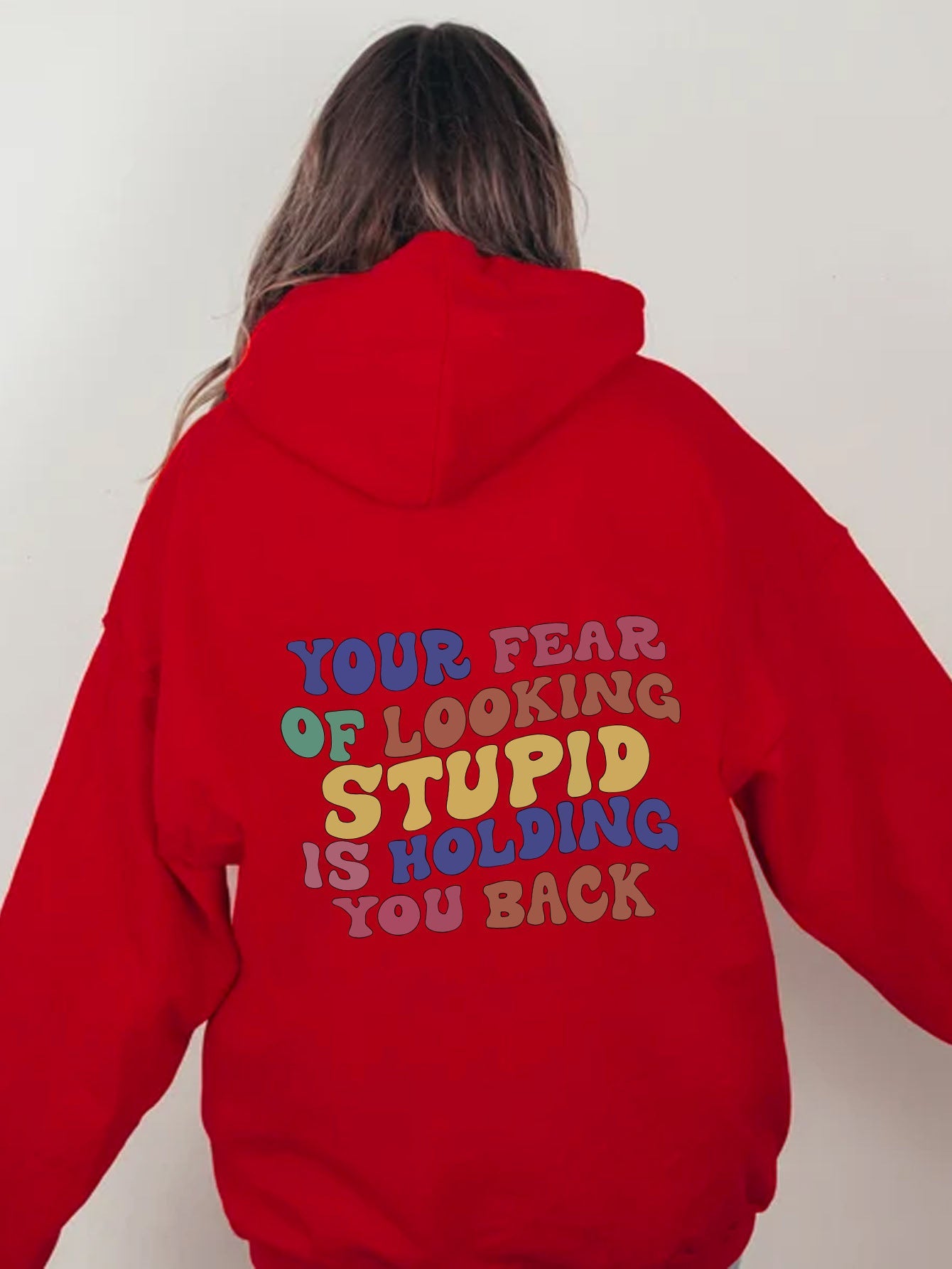 Damen Kapuzensweater mit inspirierendem Statement-Druck