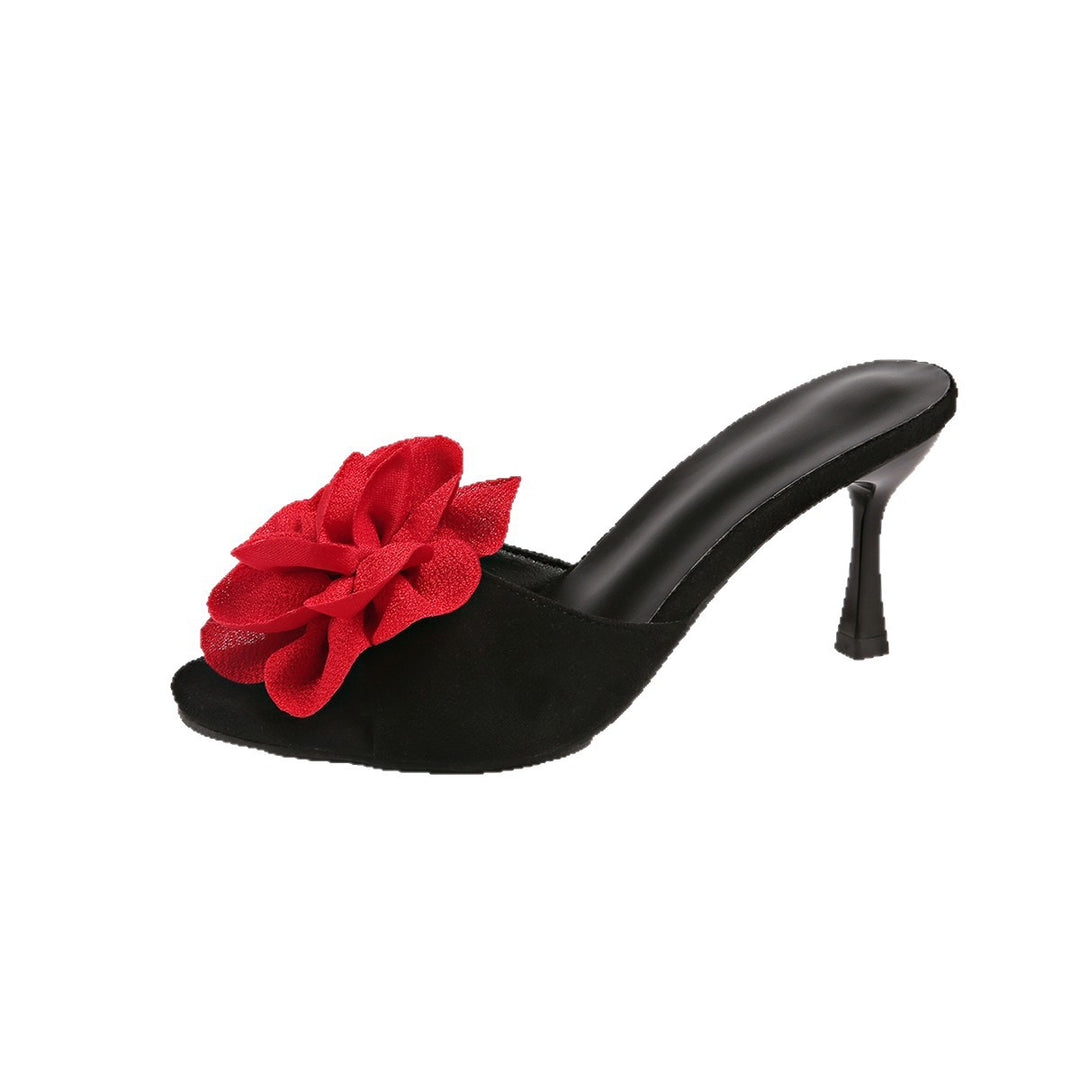Damen Slingback-Pantoletten mit floralem Dekor und eleganter Absatzhöhe R&B