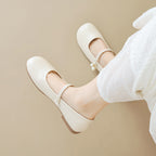 Damen Ballerinas mit modischem Riemchen und Perlenanhängern