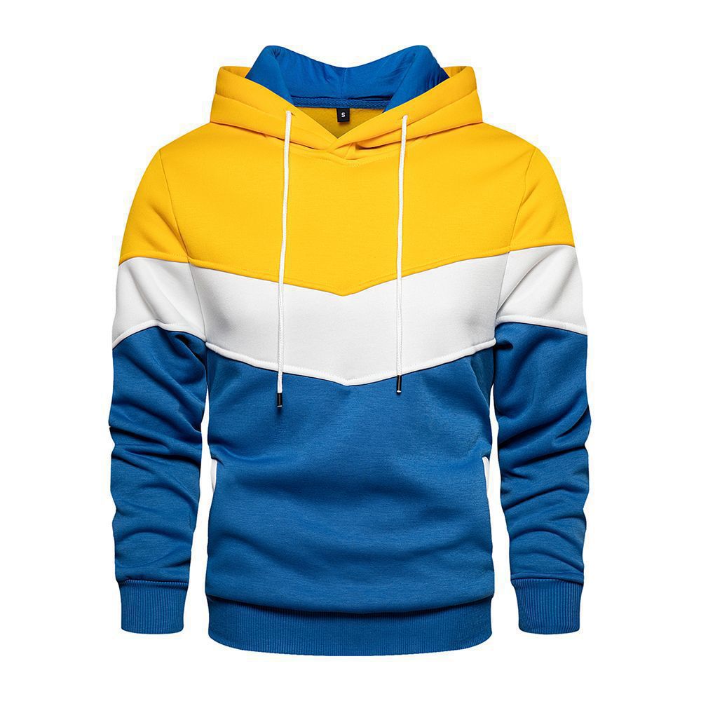 Herren modischer Kapuzenpullover mit geometrischem Farbdesign R&B