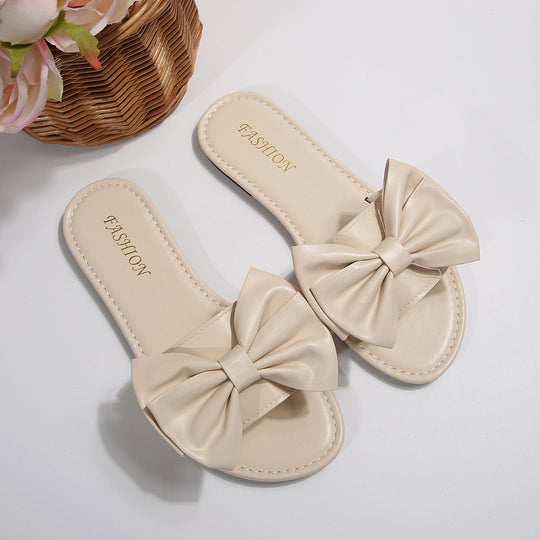 Damen elegante Slipper mit großzügigem Schleifen-Detail R&B