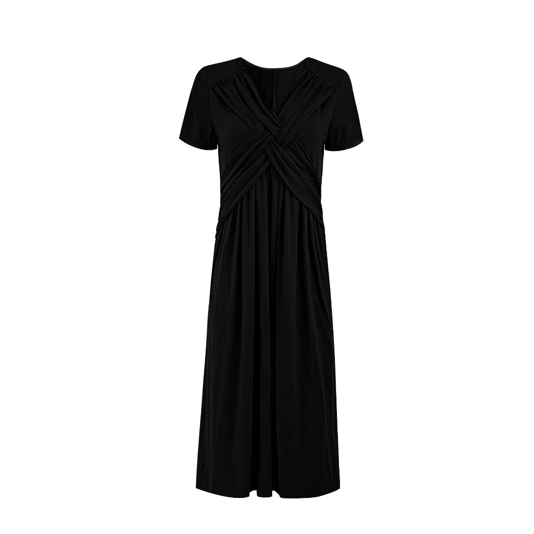 Damen Jumpsuit mit figurbetontem Wickeldesign und elegantem V-Ausschnitt R&B