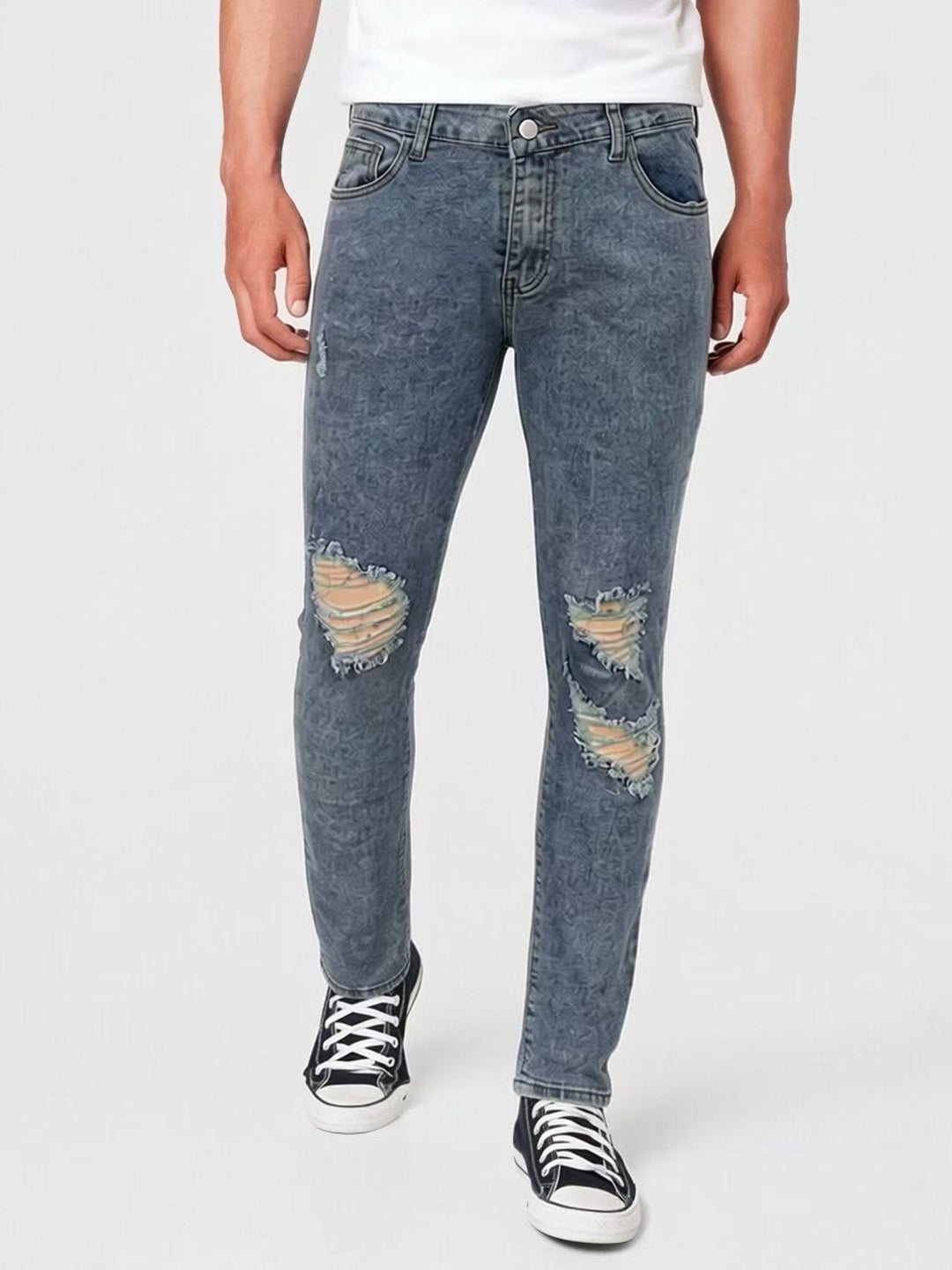 Herren Destroyed Jeans mit modischem Used-Look R&B