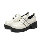 Damen Modische Plateau-Schnürschuhe mit doppeltem Riemenverschluss R&B