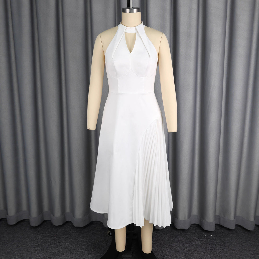 Damen Elegantes Midikleid mit Plissee-Detail R&B
