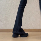 Damen modische Schnürschuhe mit robustem Blockabsatz