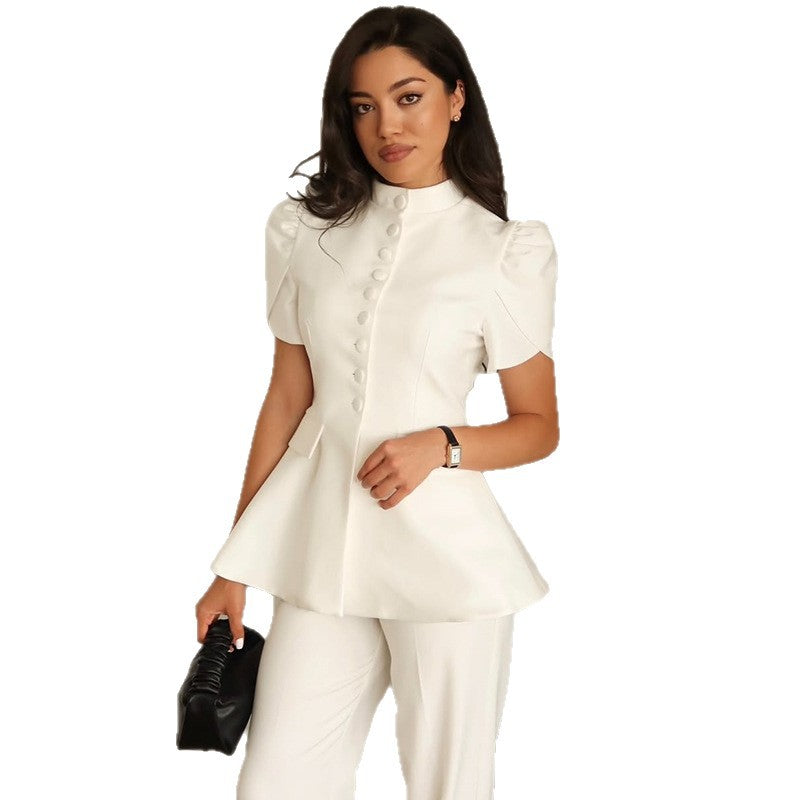 Damen Elegante Blazerjacke mit voluminösen Ärmeln R&B