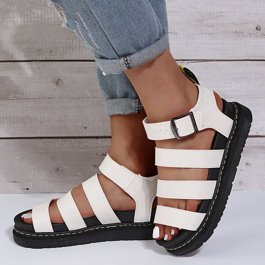 Damen Komfortable Sportliche Sandalen mit Verstellbarem Riemen und Robustem Profil R&B