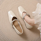 Damen elegante Mary Jane Schuhe mit modischem Riemen und funkelnden Applikationen R&B