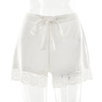 Damen Luxus Nachtshorts mit eleganter Spitzendetail R&B