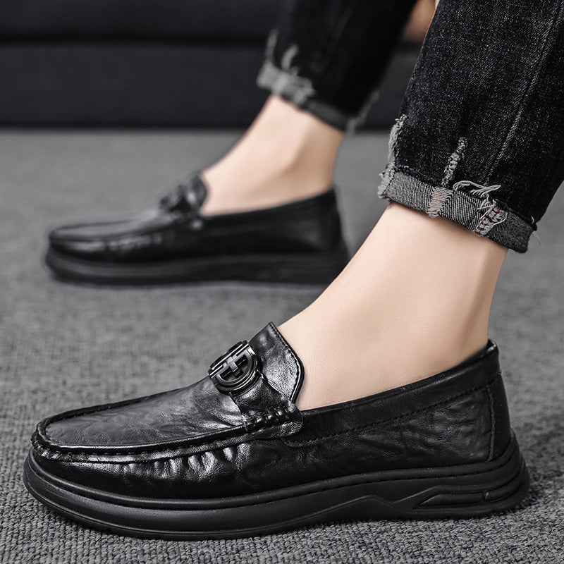 Herren elegante Mokassins mit modischem Design und hochwertigem Lederoberteil