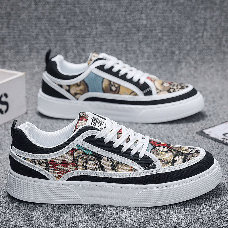 Damen Sneakers mit grafischem Muster und bequemer Sohle R&B