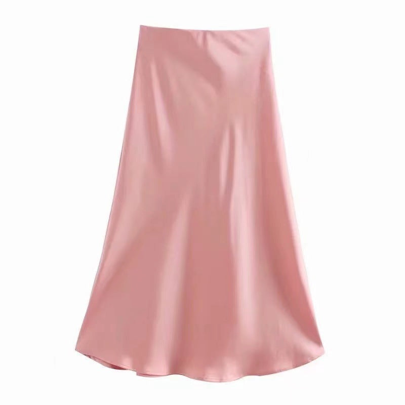 Damen Maxi-Rock aus fließendem Stoff mit elegantem Fall R&B