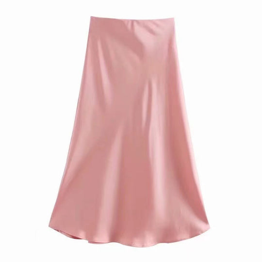 Damen Maxi-Rock aus fließendem Stoff mit elegantem Fall R&B