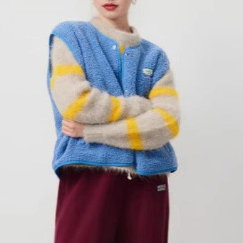 Damen modische Weste mit Fleece-Futter und praktischen Taschen R&B
