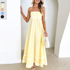 Damen Maxikleid mit eleganten Rüschendetails R&B