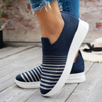 Damen Slip-On Sneakers mit flexiblem Obermaterial und rutschfester Sohle R&B