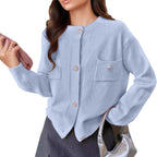 Damen Strickjacke mit eleganten Knopfdetails und praktischen Taschen R&B