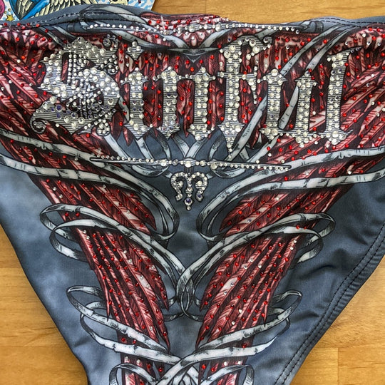 Damen Triangel-Bikini mit auffälligem Grafikumrandung R&B