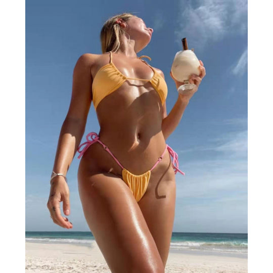 Damen Triangel-Bikini mit verstellbaren Trägern und sexy Schnitt R&B