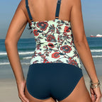 Damen Tankini-Set mit floralen Akzenten und unterstützendem Schnitt