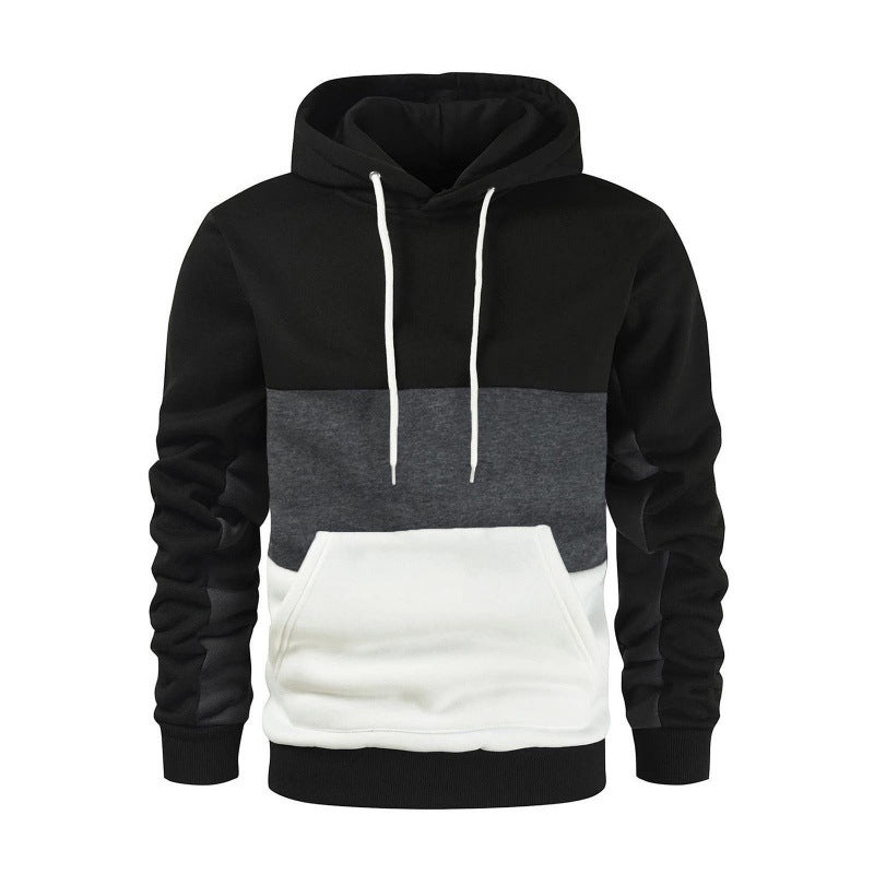 Herren sportlicher Kapuzenpullover mit kontrastierenden Farbblock-Design R&B