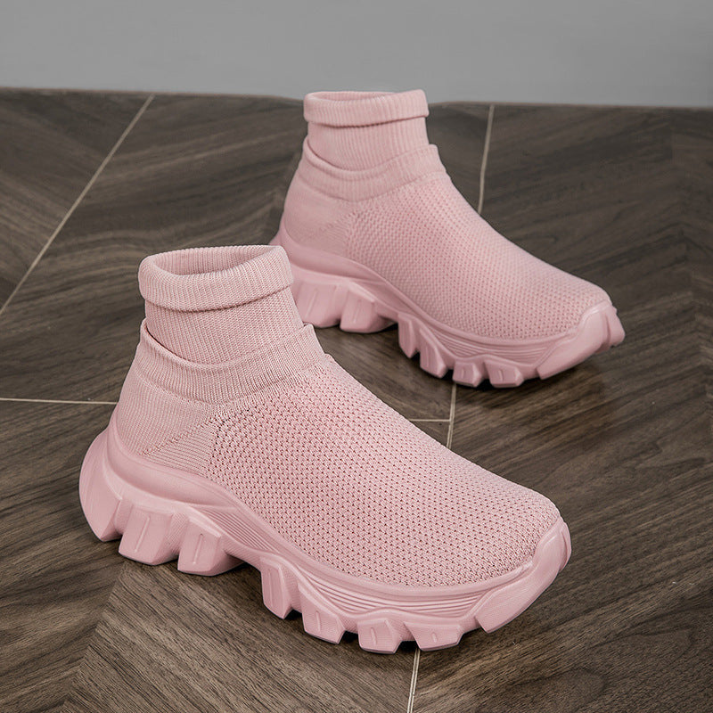 Damen Stricksneaker mit hohem Schaft und rutschfester Sohle R&B