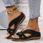 Damen Komfortable Sandalen mit floralem Design und atmungsaktivem Obermaterial R&B