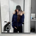 Warm Leicht Gesteppt Abnehmbare Kapuze Winterjacke Damen | R&B