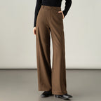 Damen elegante weite Stoffhose