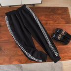 Damen modisches Sweat-Set mit karierter Struktur und lässigem Schnitt R&B