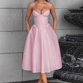 Damen Elegantes Midikleid mit eingearbeitetem Bustier und voluminösem Rock R&B